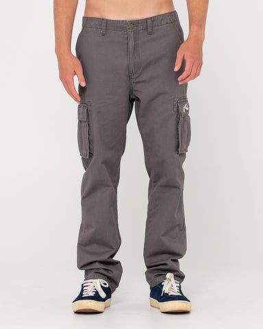 Man wearing Manila Cargo Pant in Coal