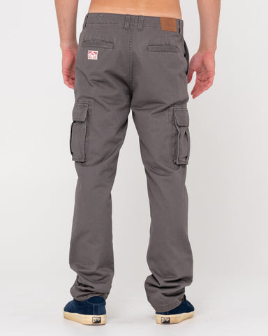 Man wearing Manila Cargo Pant in Coal