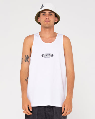 Man wearing Irie Eye Tank in White 2