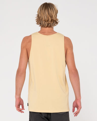 Man wearing Short Cut 2 Tank in Light Khaki