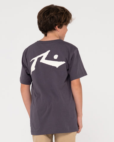 Boy wearing Competition Short Sleeve Tee Boys in Coal