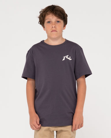 Boy wearing Competition Short Sleeve Tee Boys in Coal