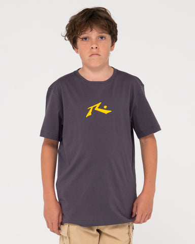 Boy wearing One Hit Cf Competition Ss Tee Boys in Coal