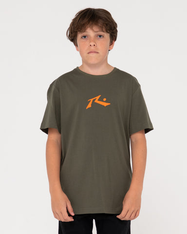 Boy wearing One Hit Cf Competition Ss Tee Boys in Savanna