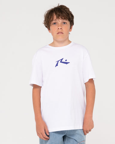 Boy wearing One Hit Cf Competition Ss Tee Boys in White