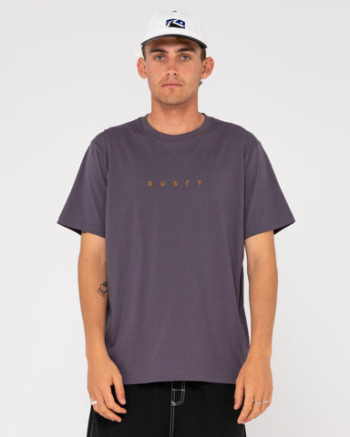 Man wearing Short Cut 2 Short Sleeve Tee in Coal