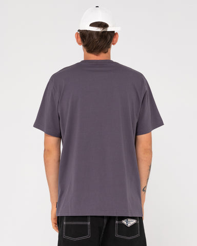 Man wearing Short Cut 2 Short Sleeve Tee in Coal