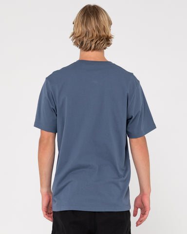 Man wearing Platinum Short Sleeve Tee in China Blue