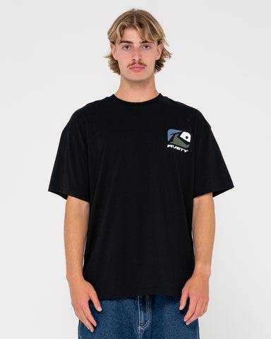 Man wearing Phenom Short Sleeve Tee in Black