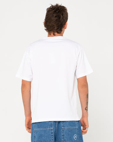 Man wearing Sellout Short Sleeve Tee in White