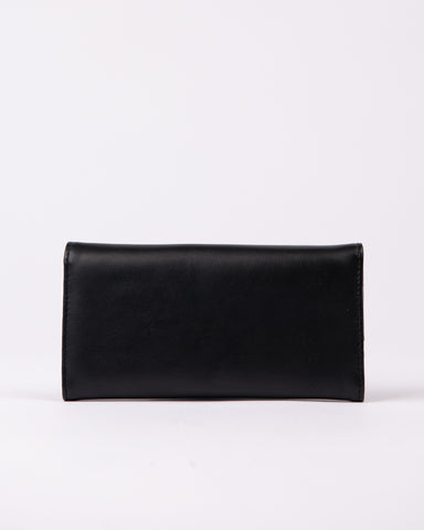 Womans Eve Flap Wallet in Black