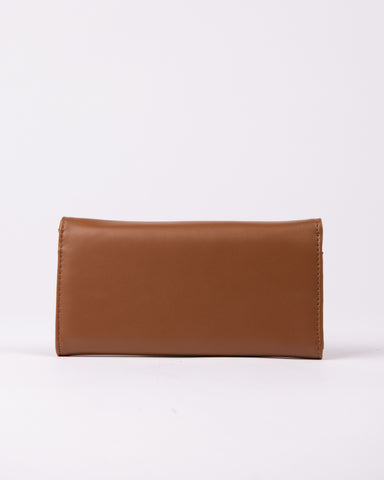 Womans Eve Flap Wallet in Tan