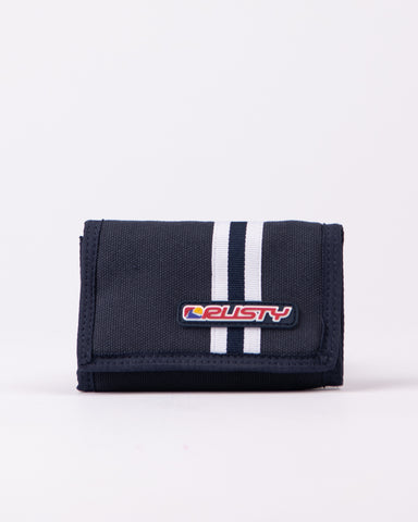 Mens Pipeline Tri-fold Wallet in Navy Blue