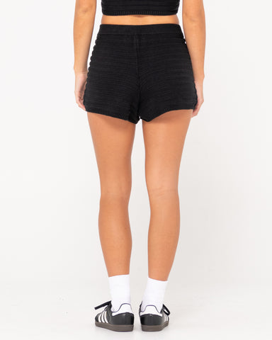 Woman wearing Elba Knit Short in Black