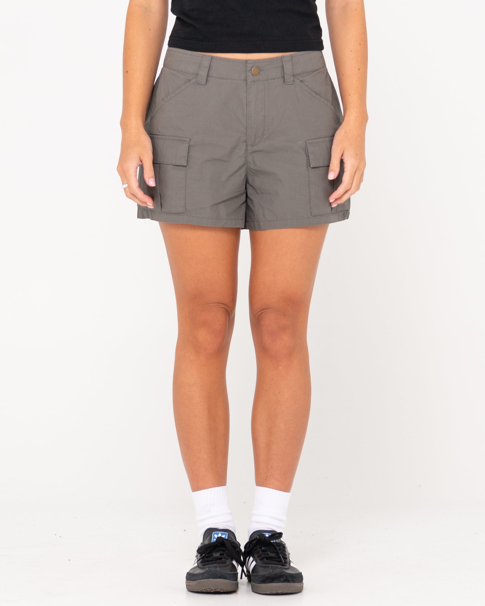 Milly Mid Rise Cargo Short Coal Rusty Australia