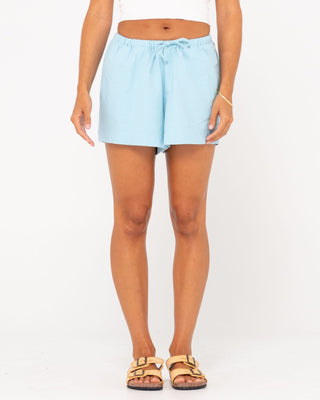 Woman wearing Hampton Relaxed Fit Short in Mist Blue
