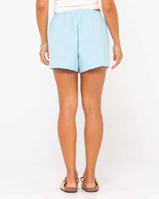 Woman wearing Hampton Relaxed Fit Short in Mist Blue