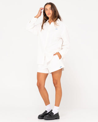 Woman wearing Hampton Relaxed Fit Short in Snow