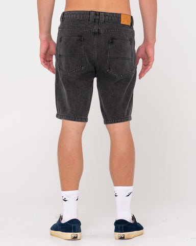 Man wearing Steven Straight Jort - Stone Black in Stone Black