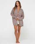 Sorrento Printed Oversized Long Sleeve Shirt