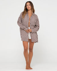 Sorrento Printed Oversized Long Sleeve Shirt