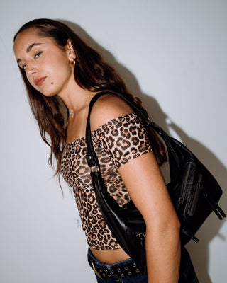 Womans Melrose Shoulder Bag in Black