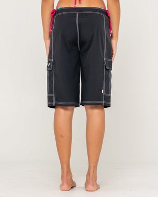 Woman wearing Pick Pocket Boardshort in Black