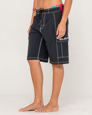Woman wearing Pick Pocket Boardshort in Black