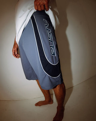 Man wearing Charger Boardshort in China Blue