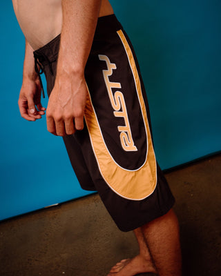 Man wearing Charger Boardshort in Coal