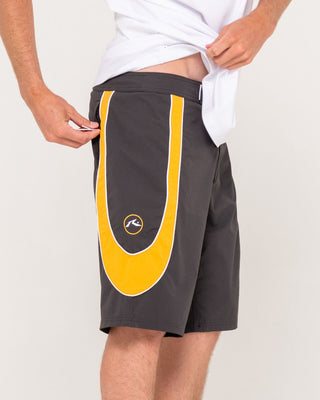 Man wearing Charger Boardshort in Coal