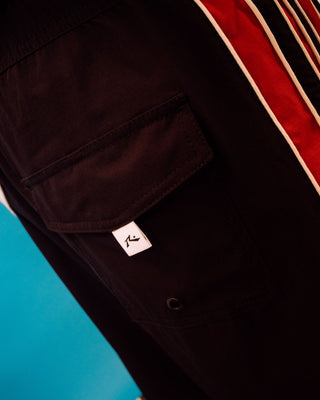 Man wearing Panel Crank Boardshort in Navy Blue