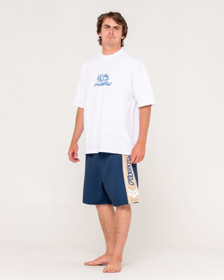 Man wearing Spitfire Hybrid Waist Boardshort in Navy Blue
