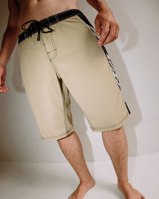 Man wearing Stone Cold Fixed Waist Boardshort in Abbey Stone
