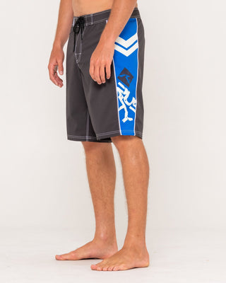 Man wearing Stone Cold Fixed Waist Boardshort in Coal
