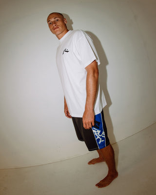 Man wearing Stone Cold Fixed Waist Boardshort in Coal
