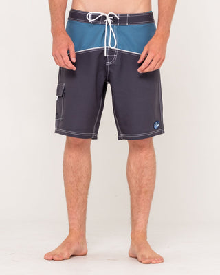 Man wearing Accelerator Fixed Waist Boardshort in Coal