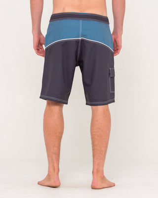 Man wearing Accelerator Fixed Waist Boardshort in Coal