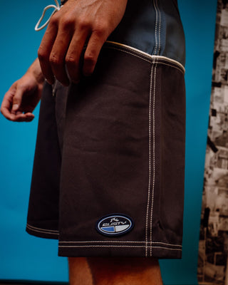 Man wearing Accelerator Fixed Waist Boardshort in Coal