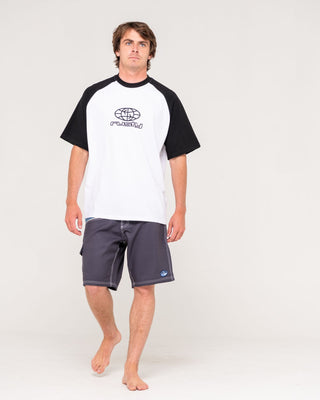 Man wearing Accelerator Fixed Waist Boardshort in Coal