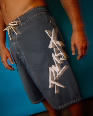 Man wearing Hoodus Fixed Waist Boardshort in China Blue