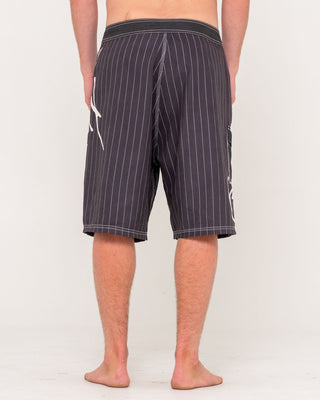 Man wearing Hoodus Fixed Waist Boardshort in Carbon