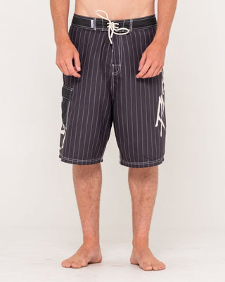 Man wearing Hoodus Fixed Waist Boardshort in Carbon