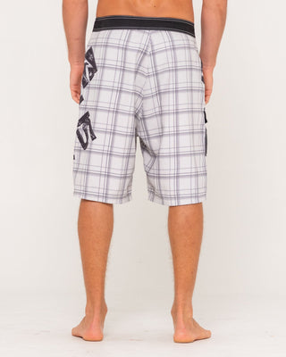 Man wearing Hoodus Fixed Waist Boardshort in Ultimate Grey