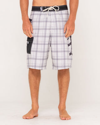 Man wearing Hoodus Fixed Waist Boardshort in Ultimate Grey
