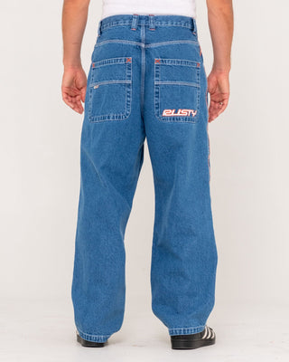 Man wearing Flip Daddy 2.0 Jean - Middy Blue in Middy Blue