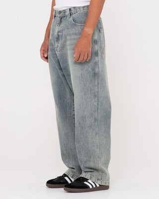 Man wearing Stone Cold Denim Jean in Dirty Dawg