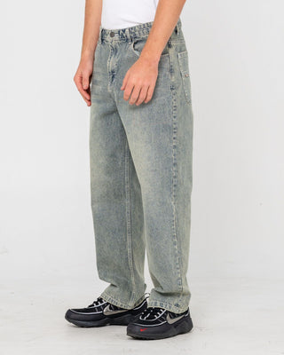 Man wearing Lucifer Loose Jean - Dirty Dawg in Dirty Dawg