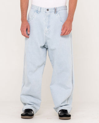 Man wearing Flip Daddy 2.0 Jean - Sky Blue Heather in Sky Blue Heather