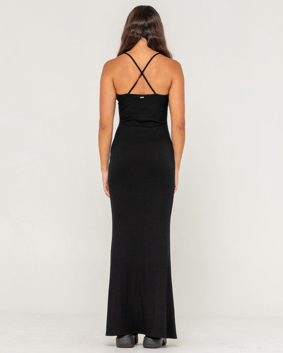 woman-wearing-nicky-slip-maxi-dress-in-black